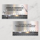 Plattenstahl | Rivets | Schweißwerkzeuge Visitenkarte (Vorne/Hinten)