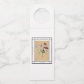 Platterbsen Blume Vintag Muttertag Flaschenanhänger (Vorderseite)