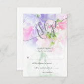 Platterbsen DER FLÜGEL-CHIC-WEDD RSVP Karte (Vorne/Hinten)