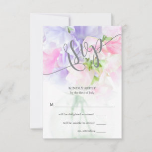 Platterbsen DER FLÜGEL-CHIC-WEDD RSVP Karte