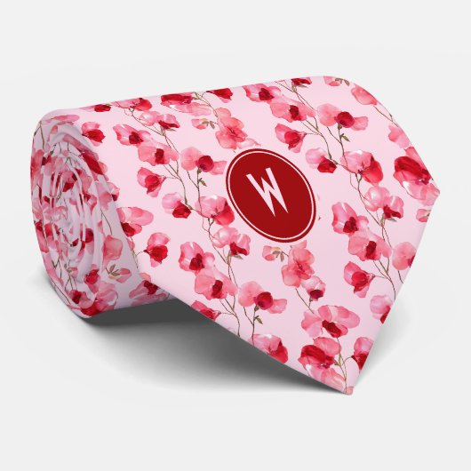 Platterbsen Floral Krawatte (Gerollt)