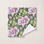 Platterbsen in Rosa und Lavendel Badhandtuch Set (Waschlappen)