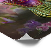 Platterbsen in Sweet Pea Vase Art Poster/Print Poster (Ecke)