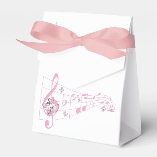 Platterbsen & Musik - Zelt mit Ribbon-Bevorzugung Geschenkschachtel (Vorderseite)