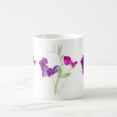 Platterbsen, tiefrosa, lila Wasserfarbe Tasse (Mittel)