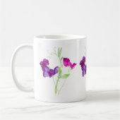 Platterbsen, tiefrosa, lila Wasserfarbe Tasse (Links)