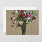 Platterbsen und Nigellen, 1886 von Fantin-Latour Postkarte (Vorne/Hinten)