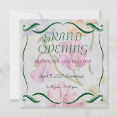 PLATTERBSEN WATERCOLOR BLUME GRAND ÖFFNUNG INVITE EINLADUNG (Vorderseite)