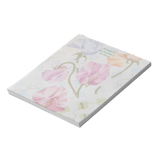 PLATTERBSEN WATERCOLOR BLUME NOTIEREN PAD NOTIZBLOCK (Rotiert)