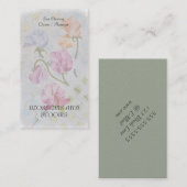 PLATTERBSENwatercolor-BLUMEN-GESCHÄFTS-KARTEN Visitenkarte (Vorne/Hinten)