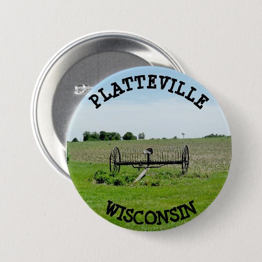 Platteville Wisconsin Button (Vorne & Hinten)