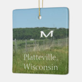 Platteville, Wisconsin, Mittelwestbetrieb, Weihnac Keramikornament (Links)