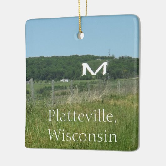 Platteville, Wisconsin, Mittelwestbetrieb, Weihnac Keramikornament (Links)