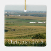 Platteville, Wisconsin, Mittelwestbetrieb, Weihnac Keramikornament (Rückseite)