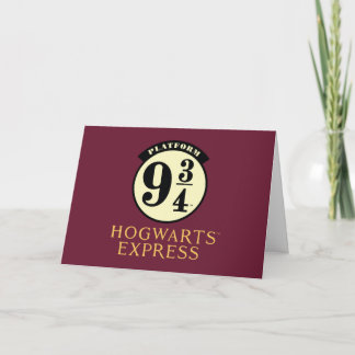 Plattform 9 3/4 HOGWARTS™ EXPRESS-Symbol Karte