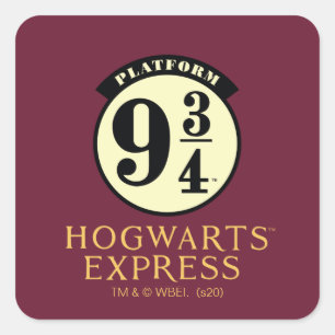 Plattform 9 3/4 HOGWARTS™ EXPRESS-Symbol Quadratischer Aufkleber