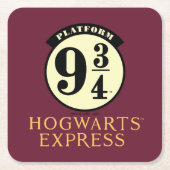 Plattform 9 3/4 HOGWARTS™ EXPRESS-Symbol Rechteckiger Pappuntersetzer (Vorderseite)