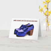 Plattform beschuht Geburtstags-Karte Karte (Gelbe Blume)