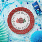 Plattform das Hallen-Weihnachtslied-Rot Pappteller (Party)