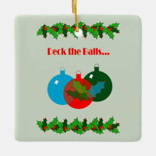 Plattform die Ball-Weihnachtsverzierung Keramikornament