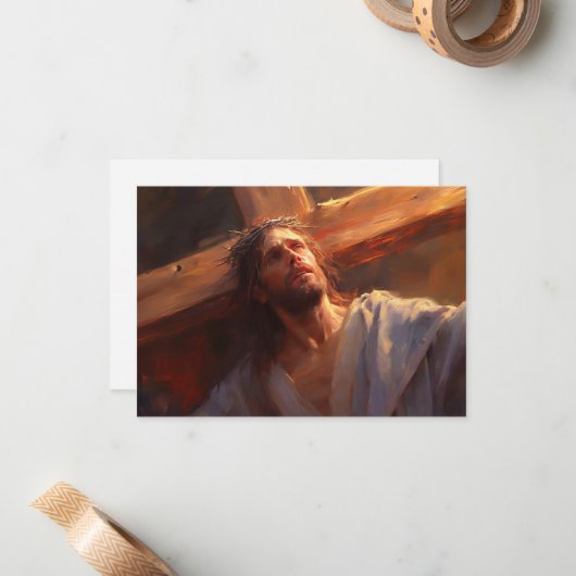 Plattformkarte Jesus Mitteilungskarte (Vorderseite/Rückseite Beispiel)