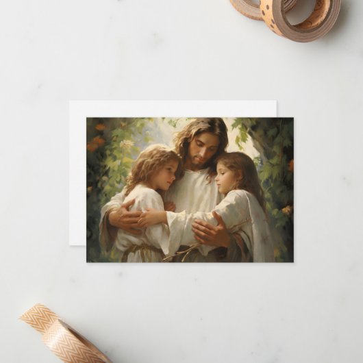 Plattformkarte Jesus Mitteilungskarte (Vorderseite/Rückseite Beispiel)