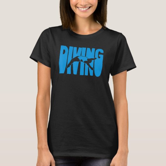 Plattformtaucher Girl Springboard Diving 1 T-Shirt (Vorderseite)