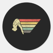 Plattformtaucher Springboard Runder Aufkleber (Vorderseite)