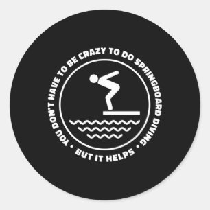 Plattformtaucher Springboard Runder Aufkleber