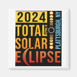 Plattsburgh New York Total Solar Eclipse 2024 Magnet