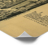 Plattsburgh NY, 1899: Old Print Poster (Ecke)