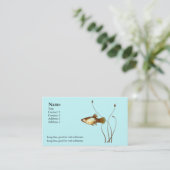 Platy auf blauer Visitenkarte (Stehend Vorderseite)