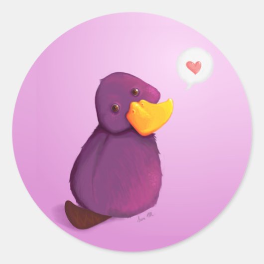 Platy Liebe: Sticker (Vorderseite)