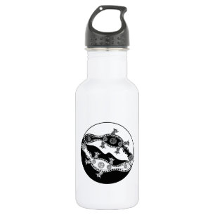 Platypi Yin Yang Wasser-Flasche (18 Unze), weiß Trinkflasche