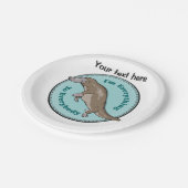 Platypus australisches Tier Pappteller (Schrägansicht)