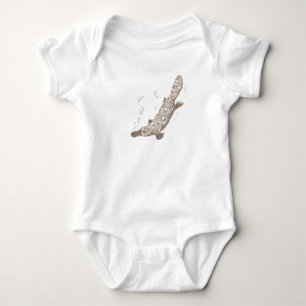 Platypus brauner Baby-Strampler/-T - Shirt