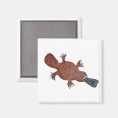 PLATYPUS CARTOON ART MAGNET (Vorderseite/Rückseite)