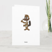 Platypus-Cartoon-Grußkarte Karte (Rückseite)