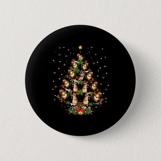 Platypus Christmas Tee Gift Santa Hat Platypus Chr Button (Vorderseite)