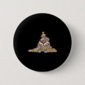 Platypus Christmas Tree Funny Christmas Animals Button (Vorderseite)