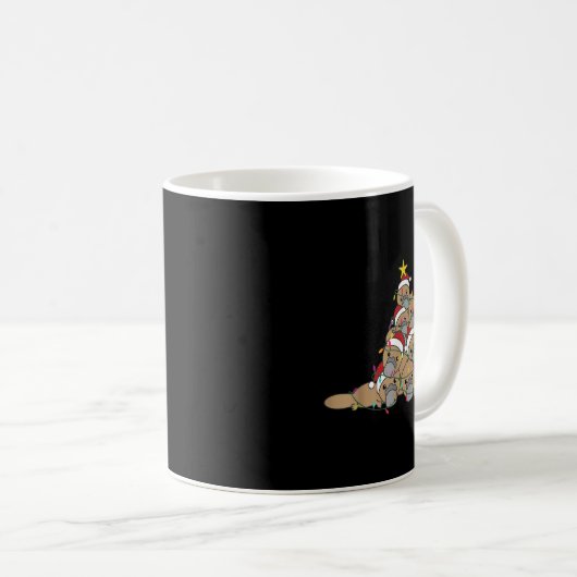 Platypus Christmas Tree Funny Christmas Animals Kaffeetasse (VorderseiteRechts)
