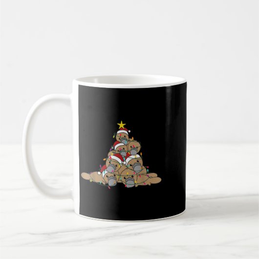 Platypus Christmas Tree Funny Christmas Animals  Kaffeetasse (Links)