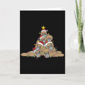 Platypus Christmas Tree Funny Christmas Animals  Karte (Vorderseite)