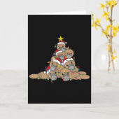 Platypus Christmas Tree Funny Christmas Animals Karte (Gelbe Blume)