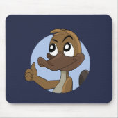 Platypus, das Daumen gibt, up Cartoon Mousepad (Vorne)