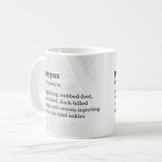 Platypus Defintion Tasse (Vorderseite Links)