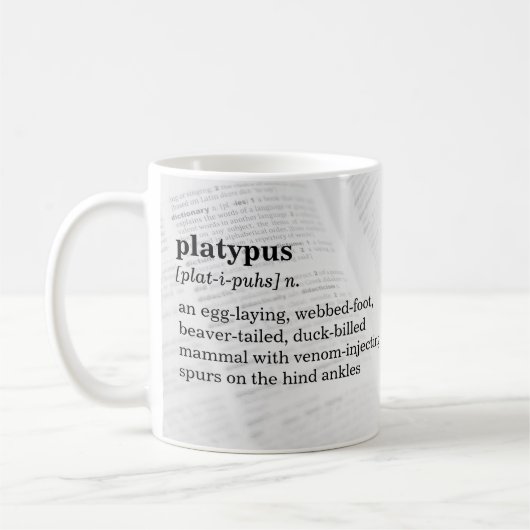 Platypus Defintion Tasse (Links)