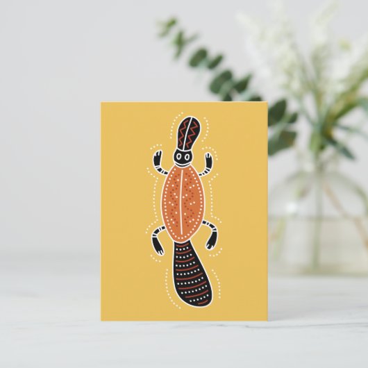 Platypus Dotted Design Postkarte (Stehend Vorderseite)