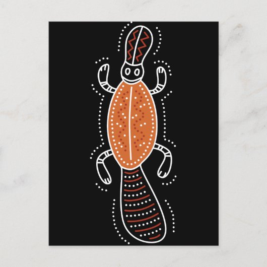 Platypus Dotted Design Postkarte (Vorderseite)
