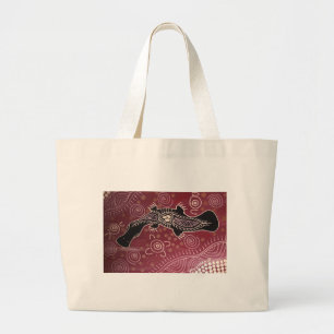 Platypus Dream Red von Mundara Koorang Jumbo Stoffbeutel